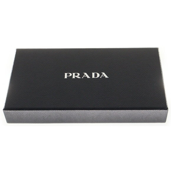 Prada Zip Long Saffiano Black Leather Wallet - Picture 6 of 6